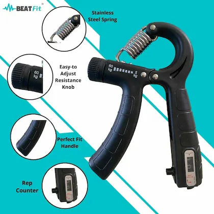 Hand Gripper Strengthener Gripper R-Shape Adjustable 5-60kg