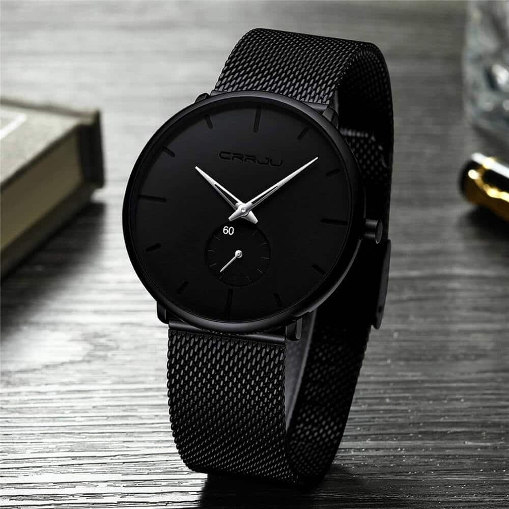 CRRJU Men's Luxury Ultra Thin Waterproof Watch